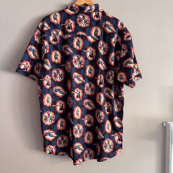 RSVLTS Star Wars A Real Mandalorian Hero Button Down Short Sleeve Shirt 2XL - Picture 5 of 5